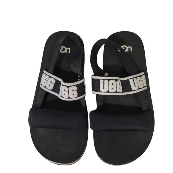 Ugg Zuma kids sing black and white sandals size 3 big girls - Picture 3 of 8